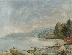W. P. Weston, Untitled - West Coast Cove, 1923, oil on canvas board