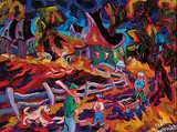 Real Fournier, Soiree de Ballet Terminee, acrylic on canvas
