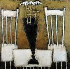 Danielle Lanteigne, Entre Deux Chaise, 2001, oil on canvas