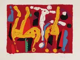 Marino Marini, Untitled - Horses and Rider #E.A. 3/10, colour silkscreen on paper