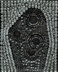 David Partridge, Icon, 1964, wood and nail relief