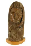 Lorne Fineday, Stands Alone, mottled rust stone sculpture