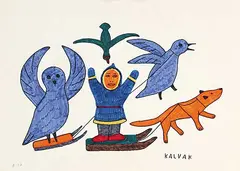 Helen Kalvak, Untitled - A Celebration, felt pen on paper
