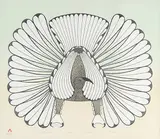 Eliyakota Samualie, Many White Feathers #36/50, 1980, colour lithograph on paper