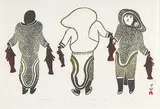 Lucy Qinnuayuak, Woman Carrying Fish #23/50