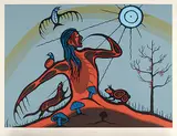 Carl Ray, Animal Spirit #75/98, colour silkscreen on paper