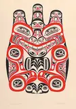Bill Reid, Haida Grizzly - Huaji #533/600, 1973, colour silkscreen on paper