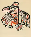 Bill Reid, Untitled - Haida Bird, 1973, colour silkscreen on paper