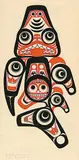 Bill Reid, Haida Dog Fish - Xaxada #367/450, 1972, colour silkscreen on paper
