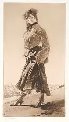 Edgar Chahine, Midinette, 1904, etching on paper