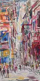 Pascal Cucaro, Untitled - Colourful Street, acrylic on canvas