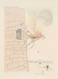 The Great Inquisitor Expels the Saviour #A64/195 by Salvador Dalí, 1974, etching and watercolour on paper, sold Feb 2011