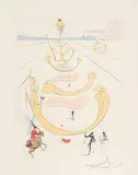 Masque de la Mort #236/240 by Salvador Dalí, 1975, etching and watercolour on paper, sold Feb 2011