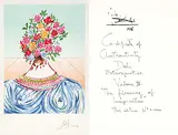 The Flowering of Inspiration [Gala en Fleurs] E #119/350 by Salvador Dalí, 1978, colour lithograph on paper, sold Feb 2011
