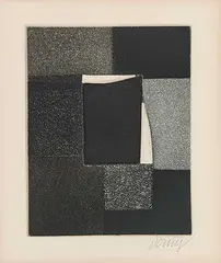Bertrand Dorny, Untitled - Black and White Squares, etching on paper