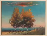 Kaiko Moti, Automne #63/120, etching and aquatint on paper