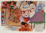 Theodore Tobiasse, Image pour un homme decouvrant sa propre e'trangete #173/225, colour lithograph on paper