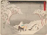 Ando Hiroshige, Untitled - Winter Upon the Village, colour wood block on paper