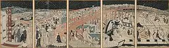 Utagawa II Kunisada, Untitled - Opening Night, colour wood block on paper