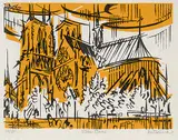 Luiboslav Hutsaliuk, Notre Dame #14/80, colour relief print on paper