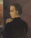 Lubomyr Medvid, Portrait of Lesia Ukrainka, 1971, oil on canvas board