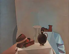 Switlana Muchin, Untitled - Still Life with Red Hat, oil on canvas