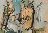 Steven Repa, Church, oil on paper board