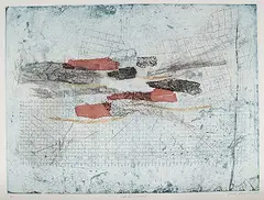 Judith Klugerman, Crete XIII [variation] #1/1, 2007, etching and collagraph on paper