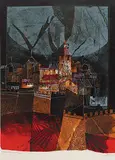 Sunol Munoz Ramos Alvar, Untitled - The Spanish Village #E.A. XIIXXV, colour lithograph on paper