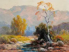 John Anthony Conner, Shallow Stream, oil on paper board