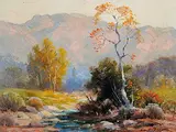 John Anthony Conner, Shallow Stream, oil on paper board