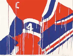 Serge Lemoyne, Beliveau #6/25, 1978, colour silkscreen on paper