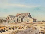 Ernest Luthi, A One Time Thatched Roof House N. West of Fosston