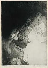 Elsbeth Coop, Untitled - In the Background #2/6, 1968, etching and aquatint on paper