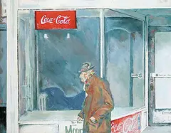 Britton Michael Francis, Untitled - The Old Man at the Corner Store, acrylic on canvas