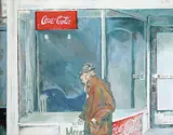 Britton Michael Francis, Untitled - The Old Man at the Corner Store, acrylic on canvas