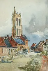 Claude W. Gray, Untitled - The Old Abby, watercolour on paper