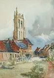 Claude W. Gray, Untitled - The Old Abby, watercolour on paper