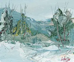 Fernand Labelle, Untitled - Winter Landscape, oil on canvas
