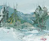 Fernand Labelle, Untitled - Winter Landscape, oil on canvas