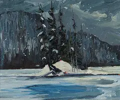 Lawrence Nickle, Heron Lake, Algonquin Park, 1969, oil on wood panel