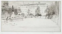 Malcolm Osborne, Untitled - English Square, etching on paper