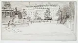 Malcolm Osborne, Untitled - English Square, etching on paper