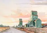 Peter J. Thompson, Untitled - Cluny Elevator, watercolour on paper