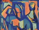 Ian Zack, Untitled - Two Figures, 1977, gouache on paper