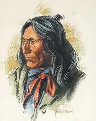 Harley W. Brown, Crowfoot, Blackfoot, pastel on paper