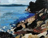 Matt Petley-Jones, West Van Cliff, acrylic on canvas