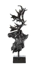 Warner R. Plangg, Rangifer Caribou #12/12, bronze sculpture