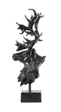 Warner R. Plangg, Rangifer Caribou #12/12, bronze sculpture