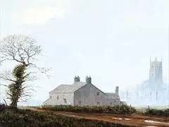 Ted Raftery, November Rain, North Cheshire, watercolour on paper